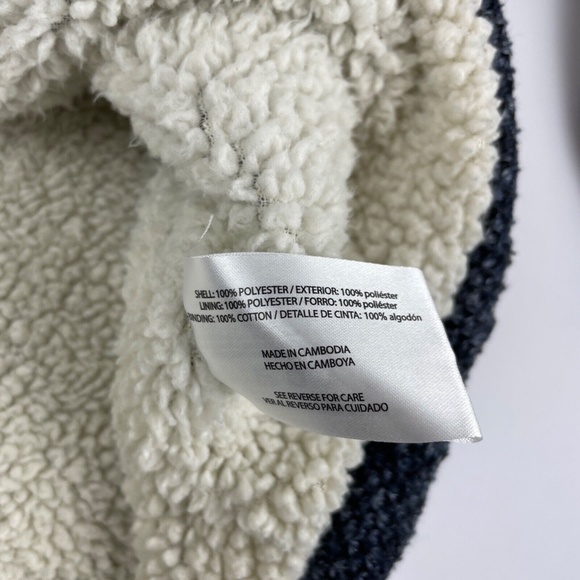 Orvis Men's Size M Brighton Sherpa Lined 1/4 Zip Pullover Sweater Blue - Picture 3 of 5